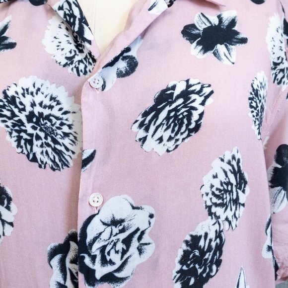 SANDRO Dusty Rose Pink Floral Print Short Sleeve - Picture 5 of 9